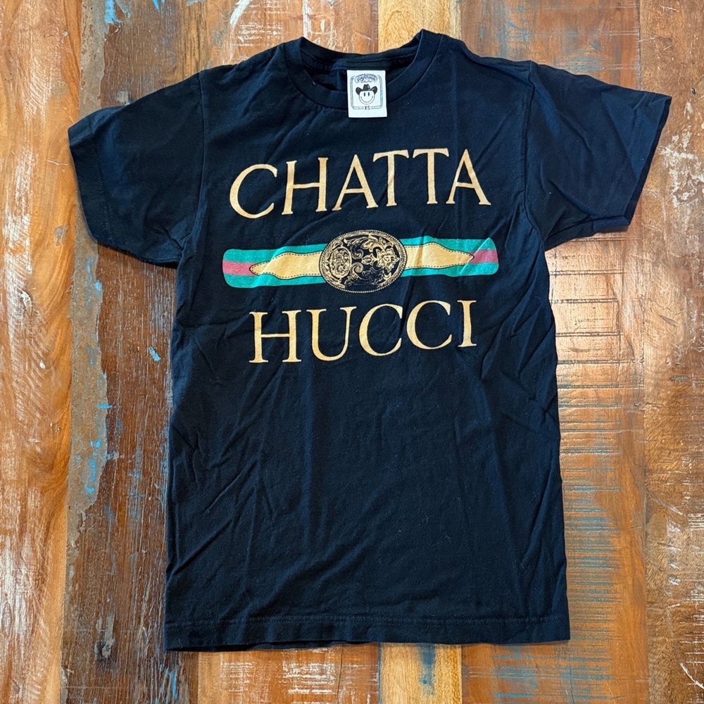 Black T-Shirt- XS- Chatta Hucci (new w/out tags)